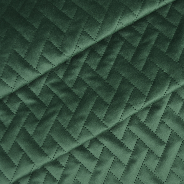 Levně Prošívaný samet/velvet ELIZA 3D mřížka zelený
