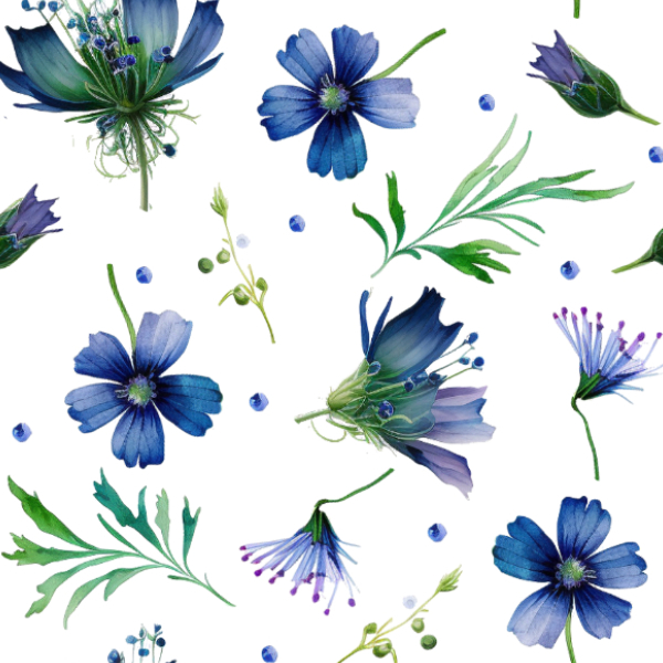 Úplet Takoy modré květiny