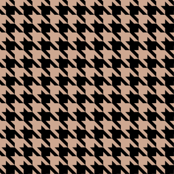 Levně Designová podšívka kohoutí stopa černo-béžová 2x2 cm