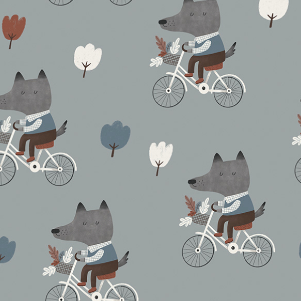 Bambusový úplet Milano vlk na kole