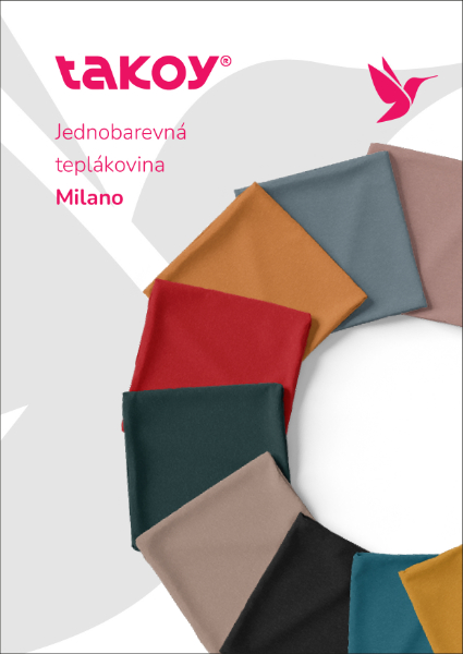 Levně Vzorník- Jednobarevná teplákovina Milano
