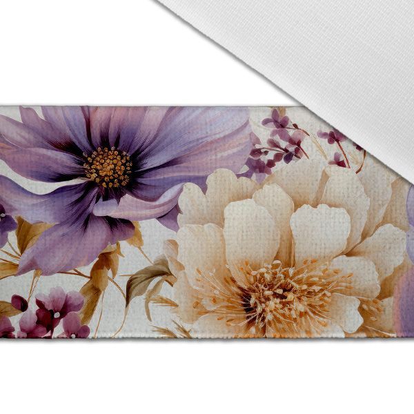 Umělé hedvábí/silky elastické fialové květy Vilma