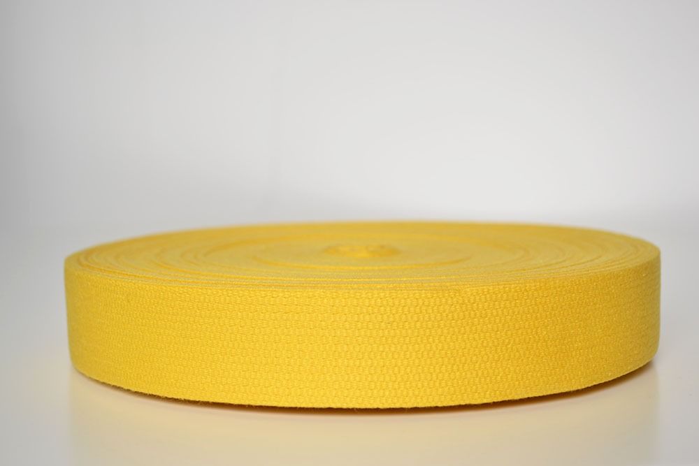 Bavlněný popruh 3 cm žlutý