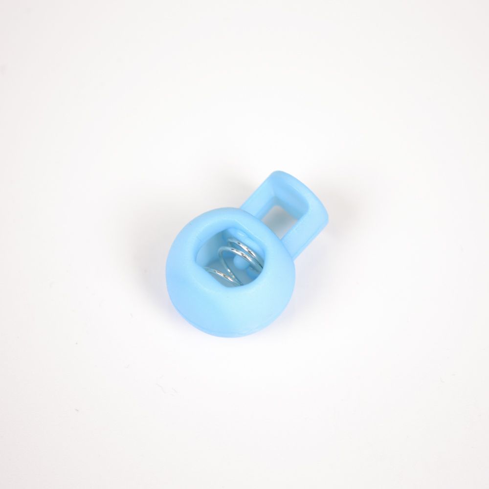 Plastová brzdička kulatá 9 mm světle modrá - balení 10 ks