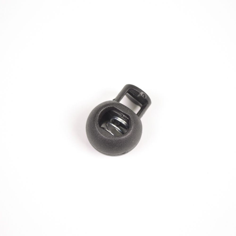 Plastová brzdička kulatá 9 mm černá - balení 10 ks