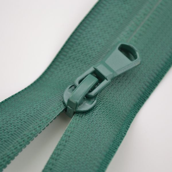 Zip Sarah voděodolný dělitelný 5mm - zelená 45 cm