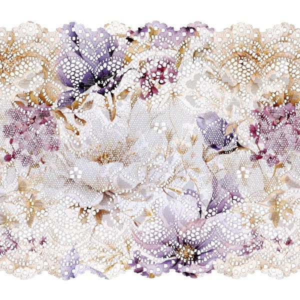 Viskózové plátno 150 cm fialové květy Vilma