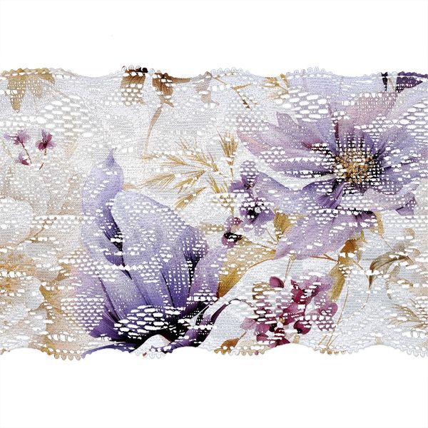 Umělé hedvábí/silky elastické fialové květy Vilma