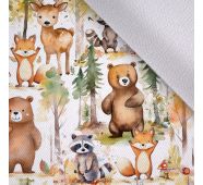 Jarní softshell premium lesní dobrodružství zvířátek