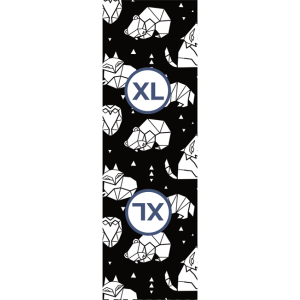 Velikostní štítek na oblečení set 10ks - Geometrická zvířátka XL
