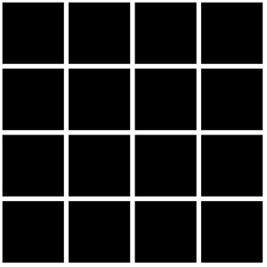Taft satén mřížka bílá na černé