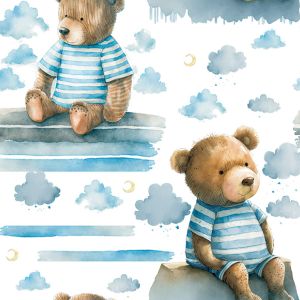 Panel na PUL kalhotky medvídek v oblacích