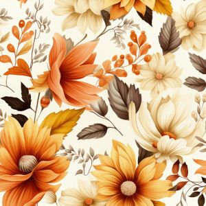 Bavlna premium Takoy podzimní květiny Alia