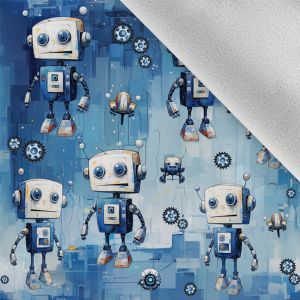 Látka softshell zimní modří roboti