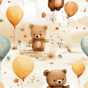 Panel na PUL kalhotky medvídek a balónky