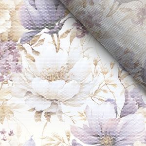 Měkký tyl fialové květy Vilma