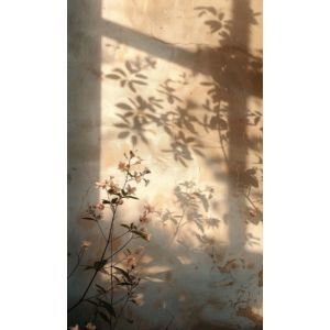 Panel na závěs, fotoplátno 160x265 cm květiny při západu
