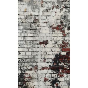 Panel na závěs, fotoplátno 160x265 cm stará bílá cihla
