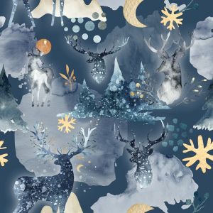 Softshell zimní zimní jelen modrý