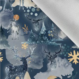 Softshell zimní zimní jelen modrý