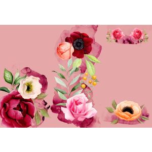 Panel na fusak z nepromokavého polyesteru 155x105 Romance růžový
