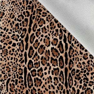 Látka softshell zimní leopard- tmavší odstín
