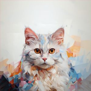 Úplet Takoy PANEL 75x75 cm bílá kočka