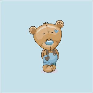 Bavlna exclusive PANEL M modrý medvídek