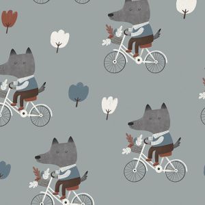 Panel na PUL kalhotky vlk na kole