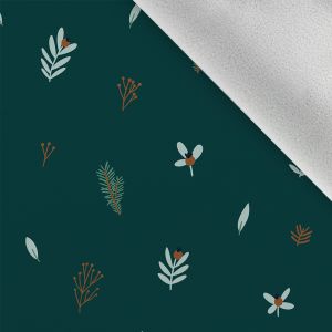 Zbytek - Softshell zimní smaragdové větvičky