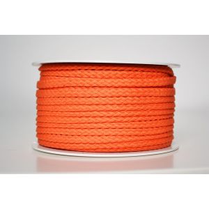 Pletená bavlněná šňůra oranžová 5 mm premium