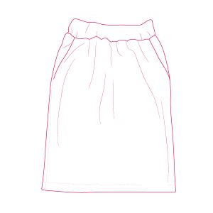 Elektronický střih / PDF dámská tepláková sukně Joelle