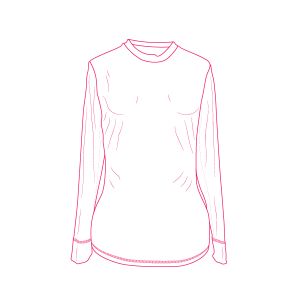 Elektronický střih / PDF dámské slim tričko s dlouhým rukávem Brooklyn