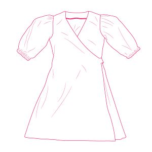 Střih PDF dámské zavinovací šaty Anna