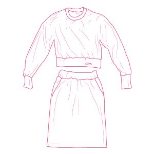 Elektronický střih / PDF dámský teplákový kostým Reina
