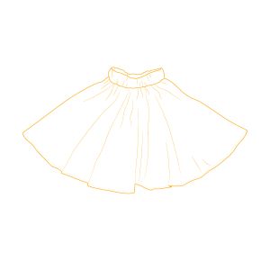 Elektronický střih / PDF dětská kolová sukně Diana
