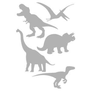 Reflexní nažehlovačka dinosaurus - balení 5 ks