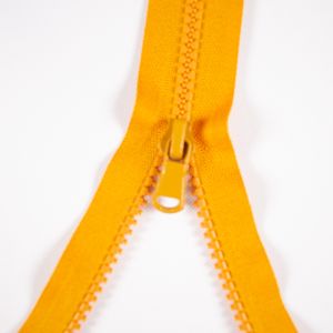 Zip Sarah kostěný dělitelný 5mm - hořčičová 70 cm