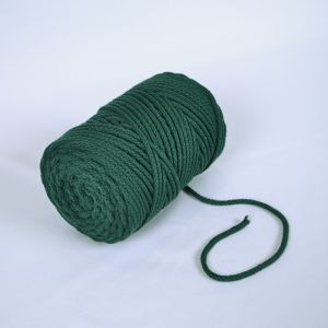Pletená bavlněná šňůra 6mm premium tmavě zelená 