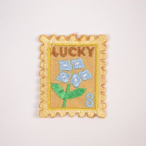 Nažehlovačka poštovní známka Lucky žlutý