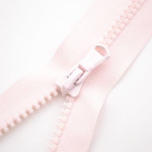 Zip Sarah kostěný dělitelný 5mm - růžová 50 cm