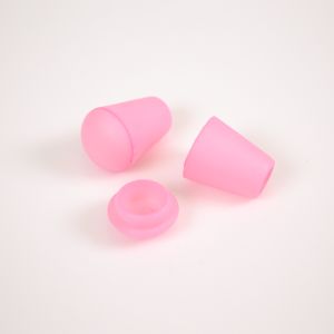 Plastová koncovka na šňůrku 4 mm světle růžová - balení 10 ks
