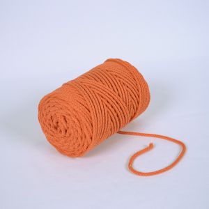 Pletená bavlněná šňůra 6mm premium oranžová