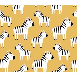 Zbytek - Bavlna premium Takoy zebry hořčicové