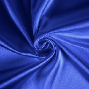 Zbytek - Strečový satén lesklý modrý