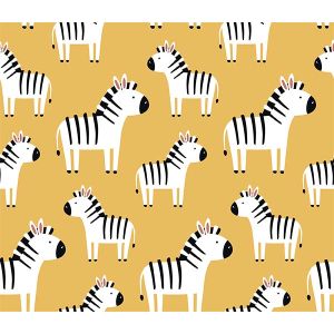 Funkční žebrovaný náplet metráž zebry hořčicové