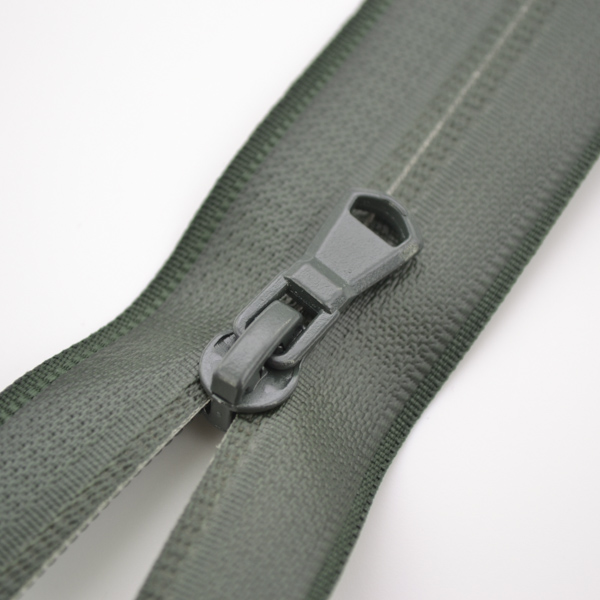 Zip Sarah voděodolný dělitelný 5mm - khaki 40 cm