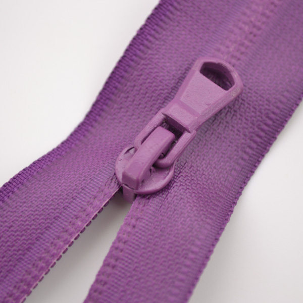 Zip Sarah voděodolný se dvěma běžci 5 mm - fialová 90 cm