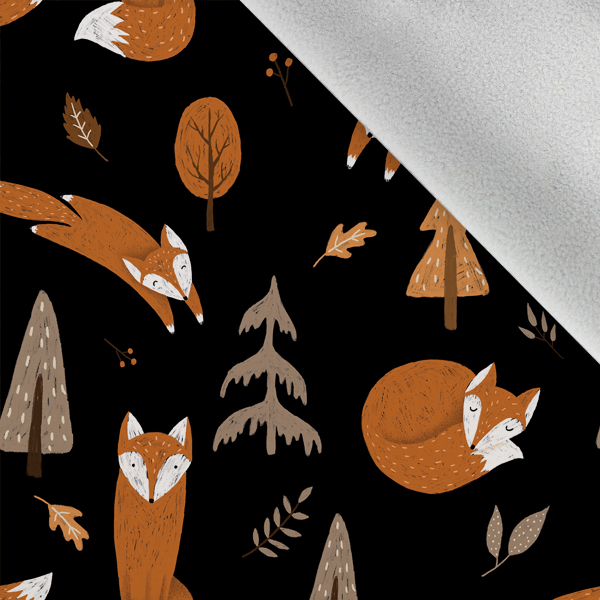 Levně Softshell zimní podzimní lišky černé