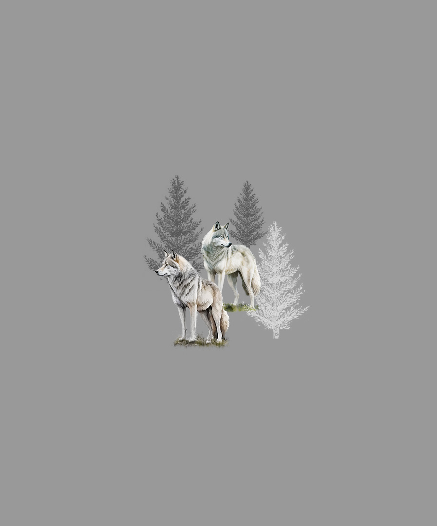 Levně Teplákovina Takoy PANEL vlk v lese 50x60